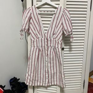 Striped white dress